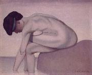 Felix Vallotton, Bather in Profile seated on a Cliff